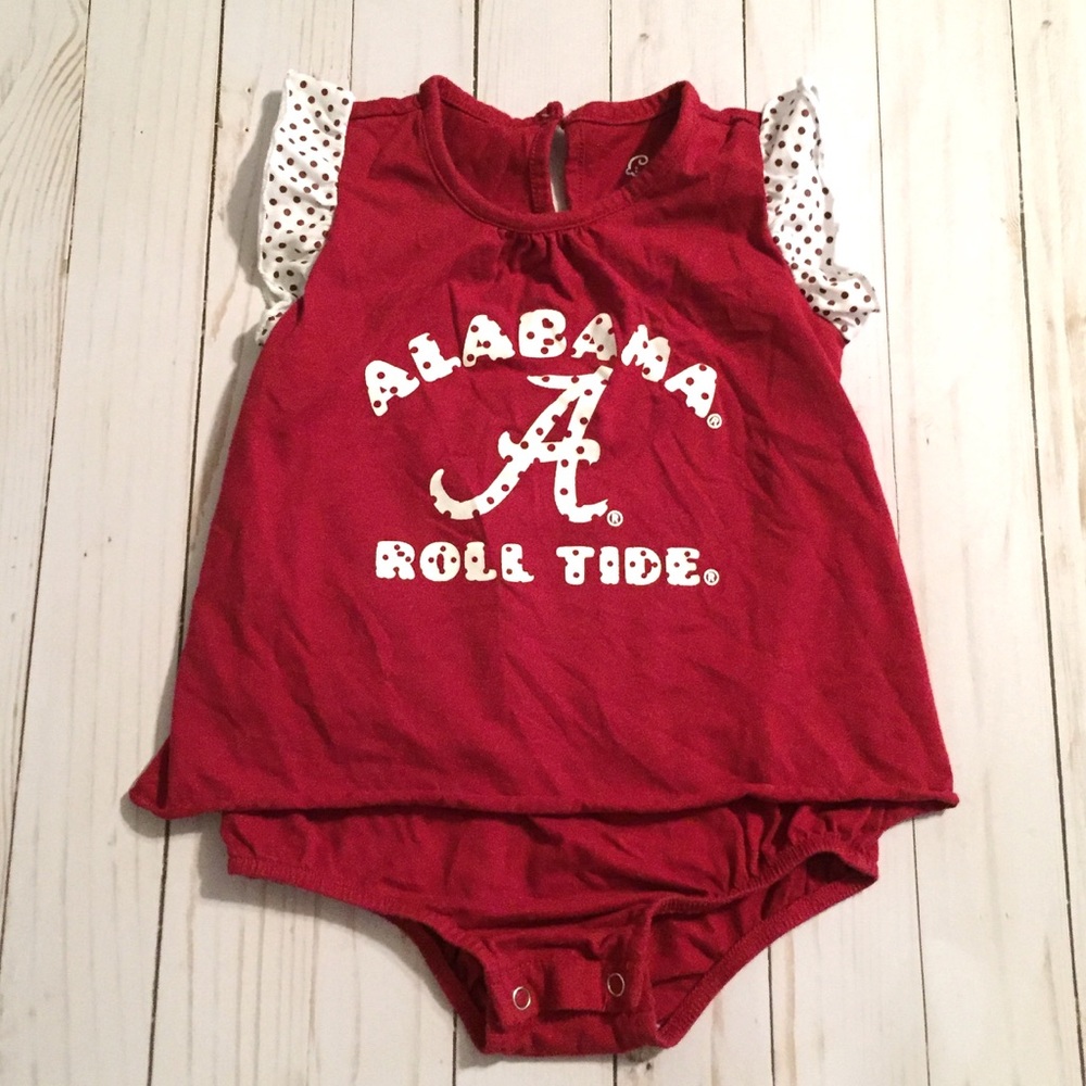 Alabama Crimson Tide Baby Girl Onesie Romper Red